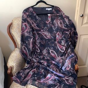 Size 18 navy paisley dress